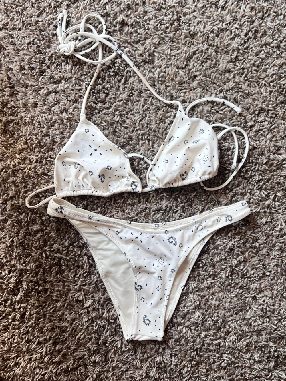 SKIMS Bikini Ecru Bandana NEVER WORN